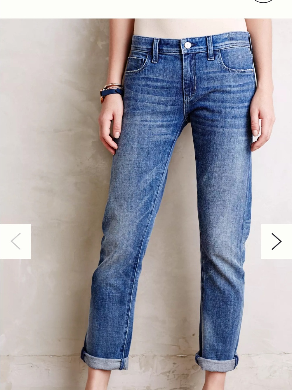 Pilcro and the Letterpress Women's Boyfriend Jeans - Faded Blue Wash